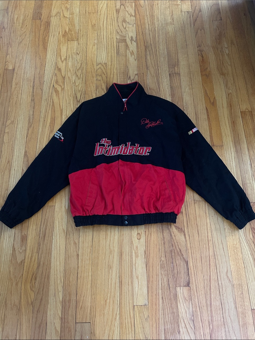 Dale Earnhardt The Intimidator Black & Red Bomber Jacket